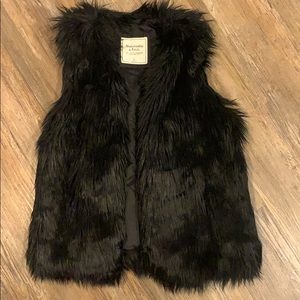 Black fur vest from Abercrombie& Fitch